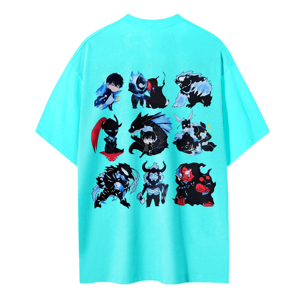 SOLOLEVELING Cotton Unisex Round Neck Anime T-Shirt
