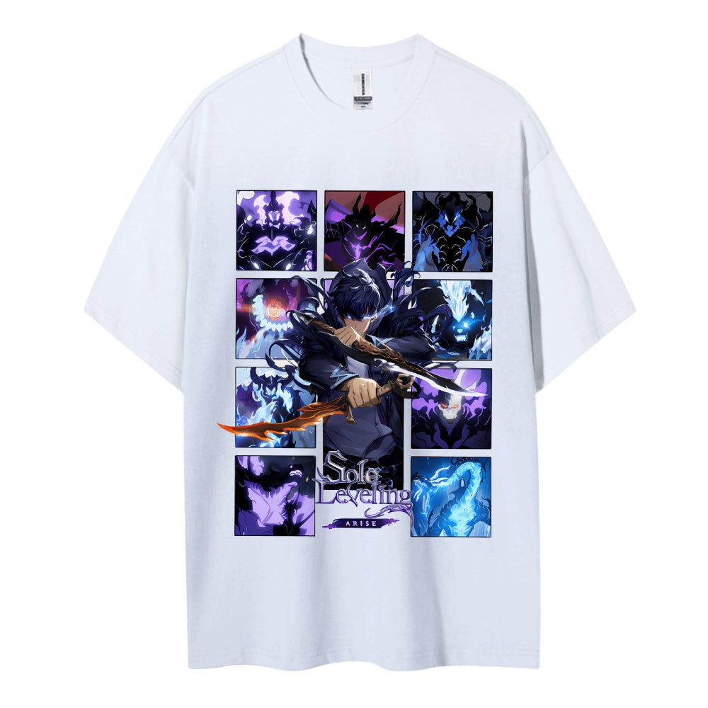 SOLOLEVELING Cotton Unisex Round Neck Anime T-Shirt