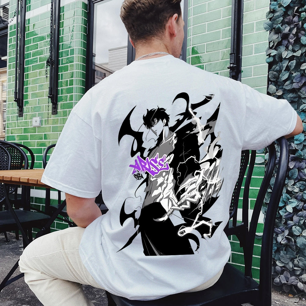SOLOLEVELING Cotton Unisex Round Neck Anime T-Shirt