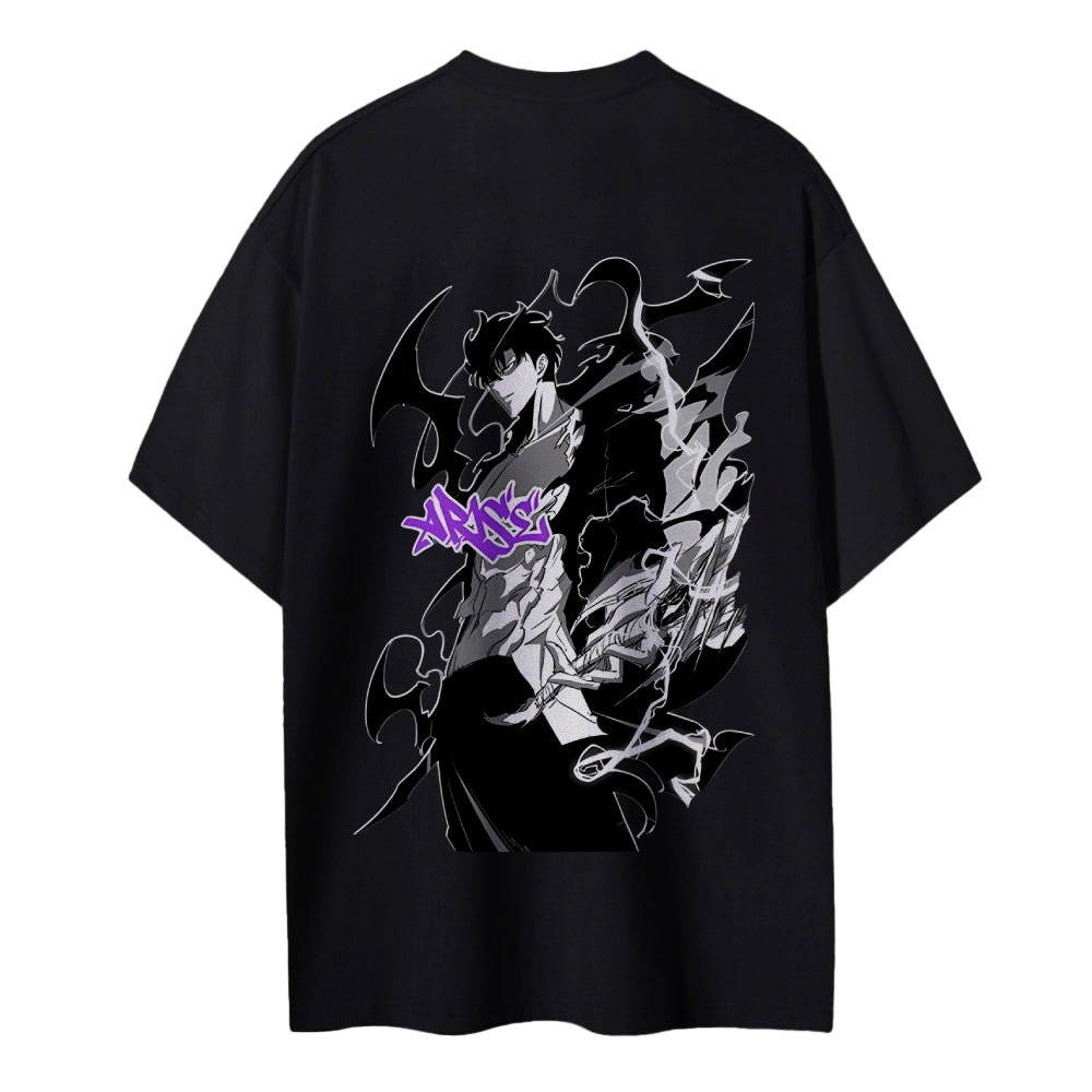 SOLOLEVELING Cotton Unisex Round Neck Anime T-Shirt