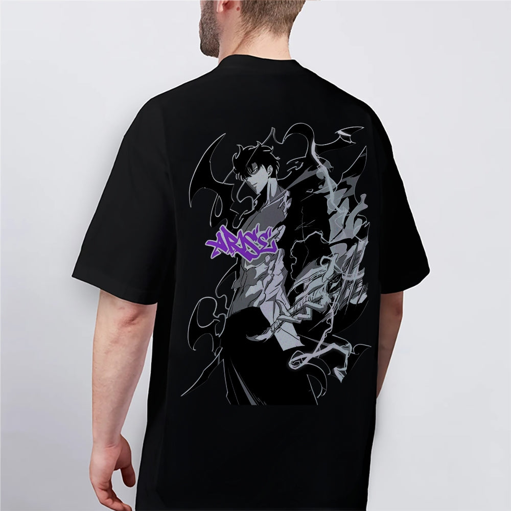 SOLOLEVELING Cotton Unisex Round Neck Anime T-Shirt