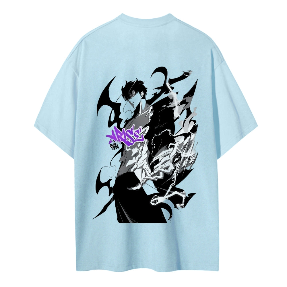 SOLOLEVELING Cotton Unisex Round Neck Anime T-Shirt