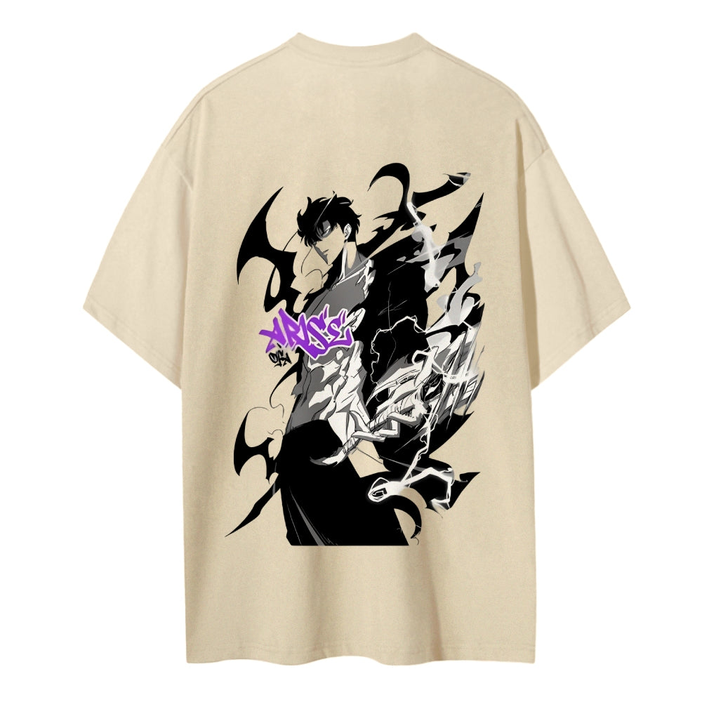 SOLOLEVELING Cotton Unisex Round Neck Anime T-Shirt