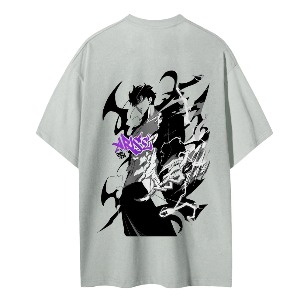 SOLOLEVELING Cotton Unisex Round Neck Anime T-Shirt