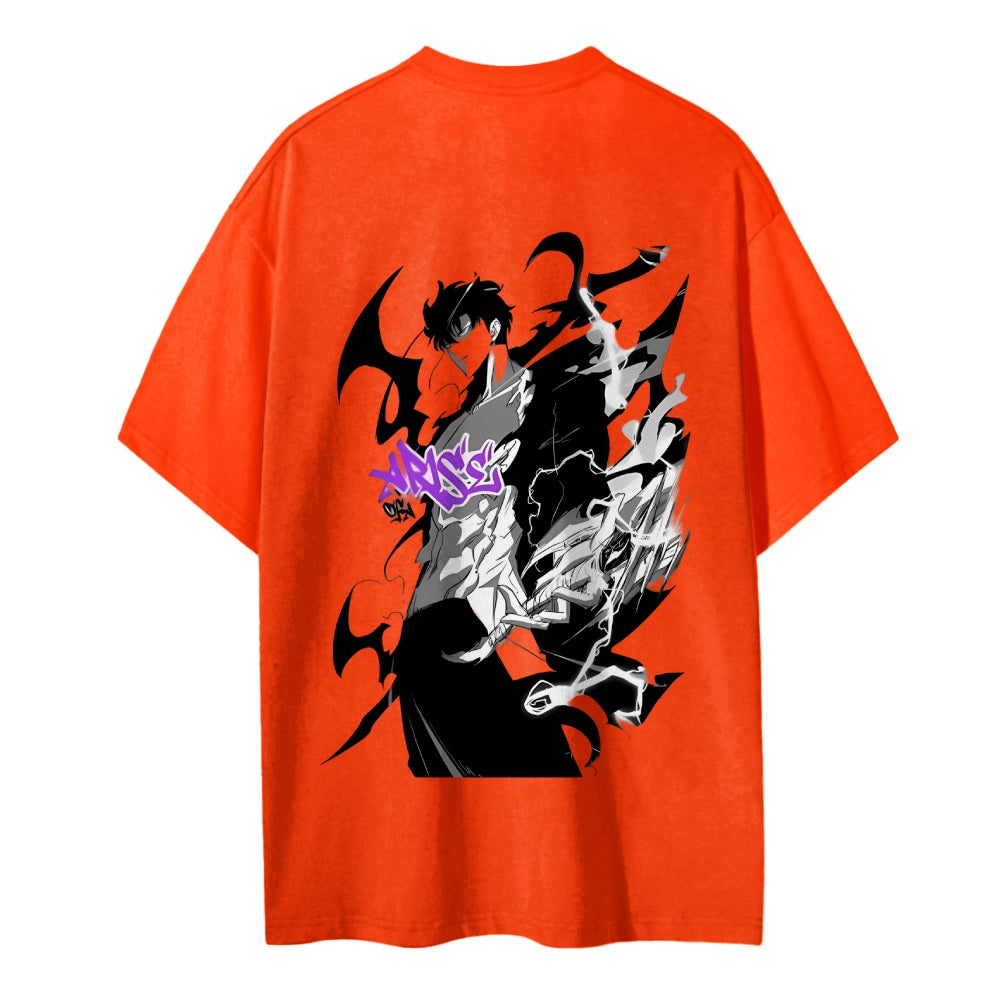 SOLOLEVELING Cotton Unisex Round Neck Anime T-Shirt