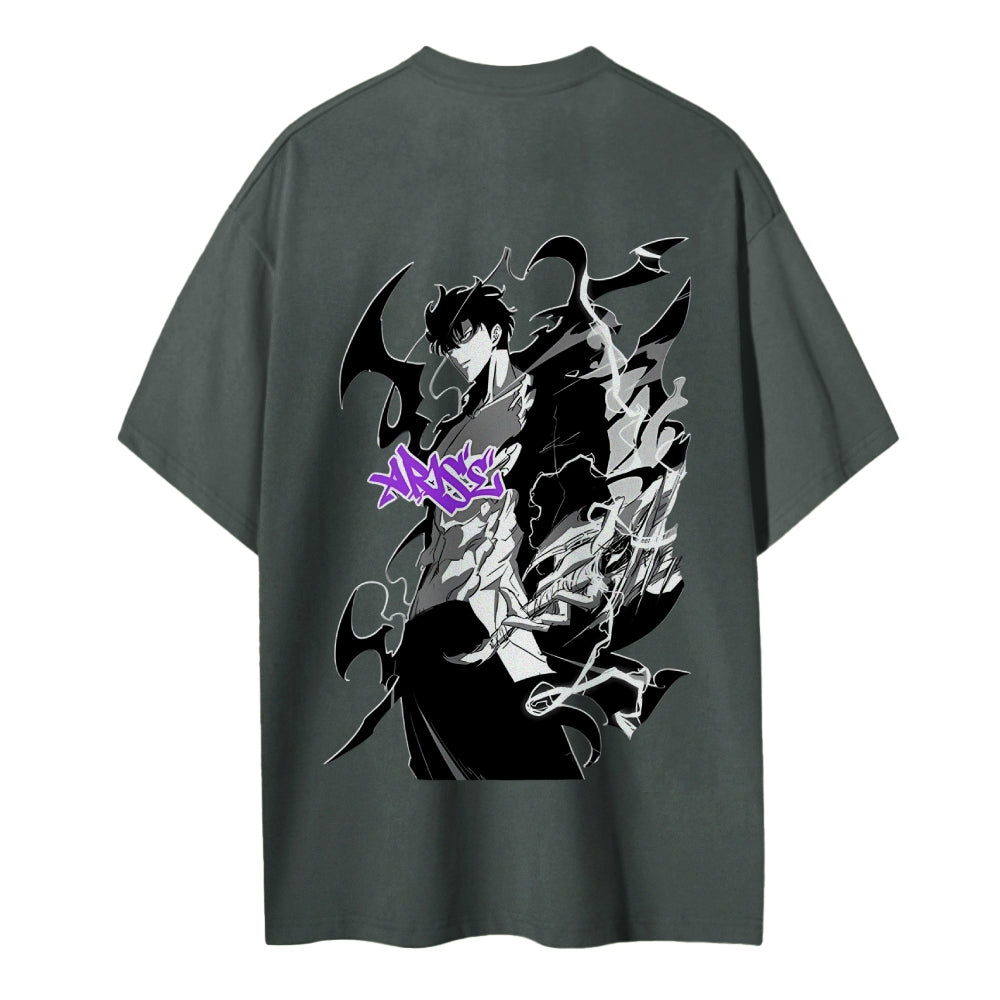 SOLOLEVELING Cotton Unisex Round Neck Anime T-Shirt