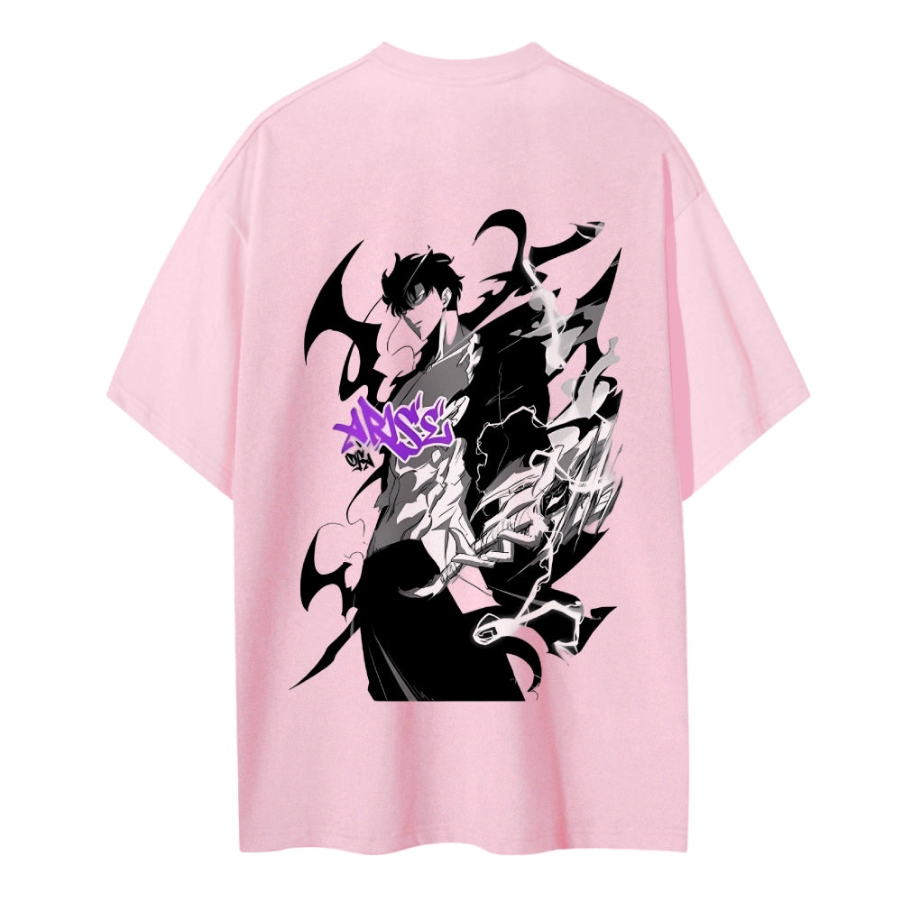 SOLOLEVELING Cotton Unisex Round Neck Anime T-Shirt