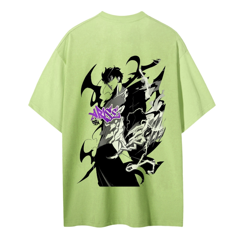 SOLOLEVELING Cotton Unisex Round Neck Anime T-Shirt