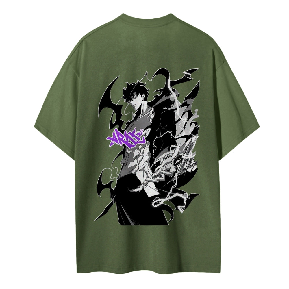 SOLOLEVELING Cotton Unisex Round Neck Anime T-Shirt