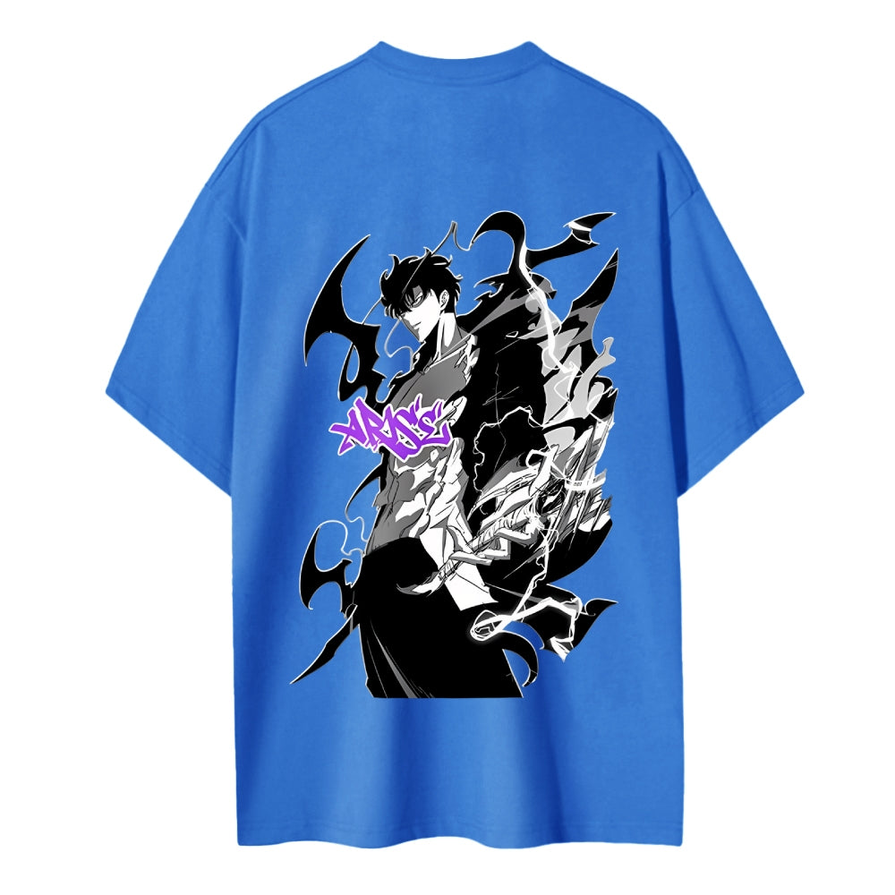 SOLOLEVELING Cotton Unisex Round Neck Anime T-Shirt