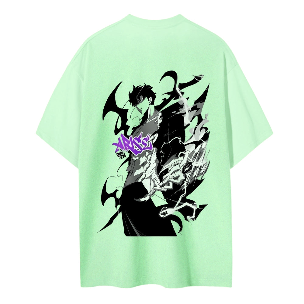 SOLOLEVELING Cotton Unisex Round Neck Anime T-Shirt