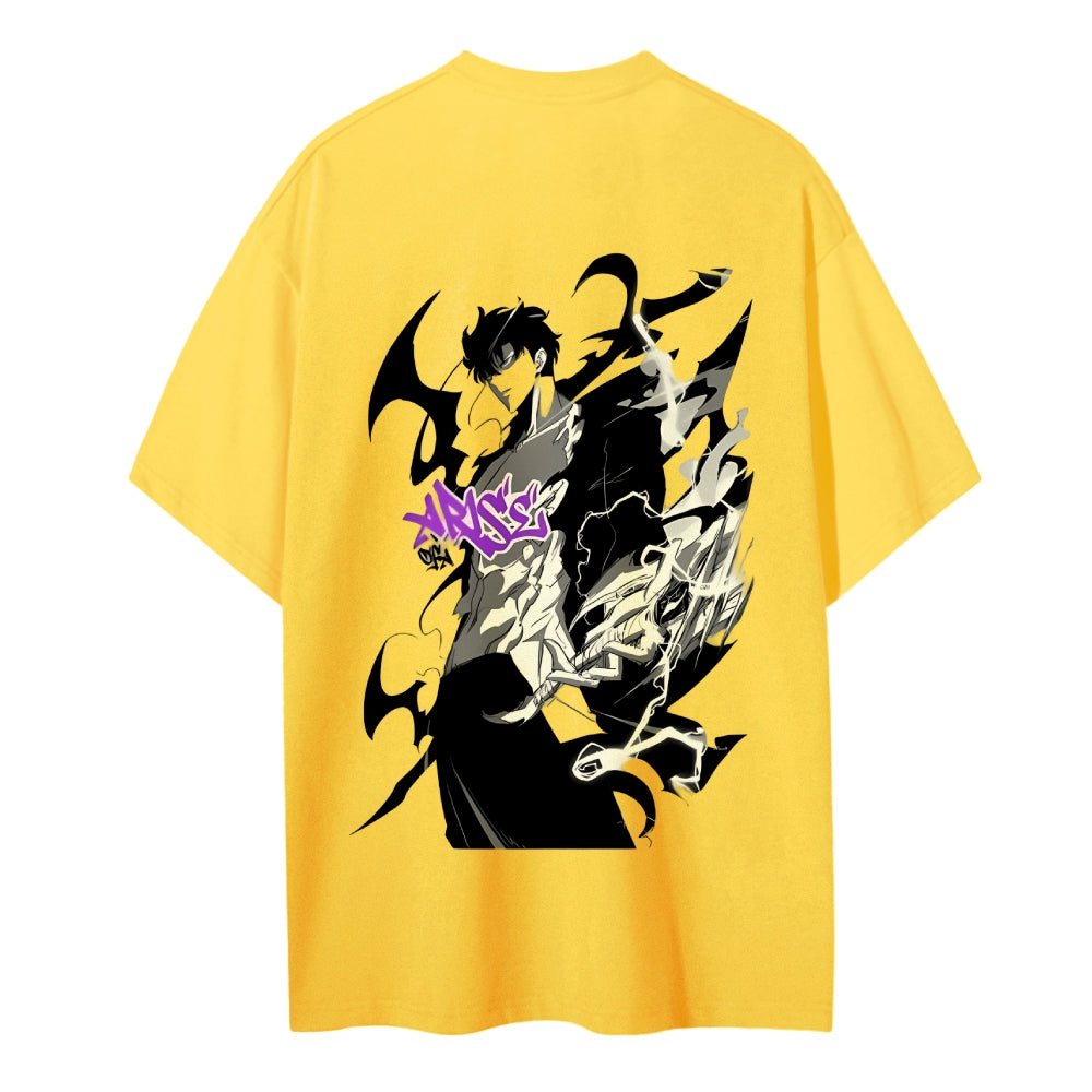 SOLOLEVELING Cotton Unisex Round Neck Anime T-Shirt