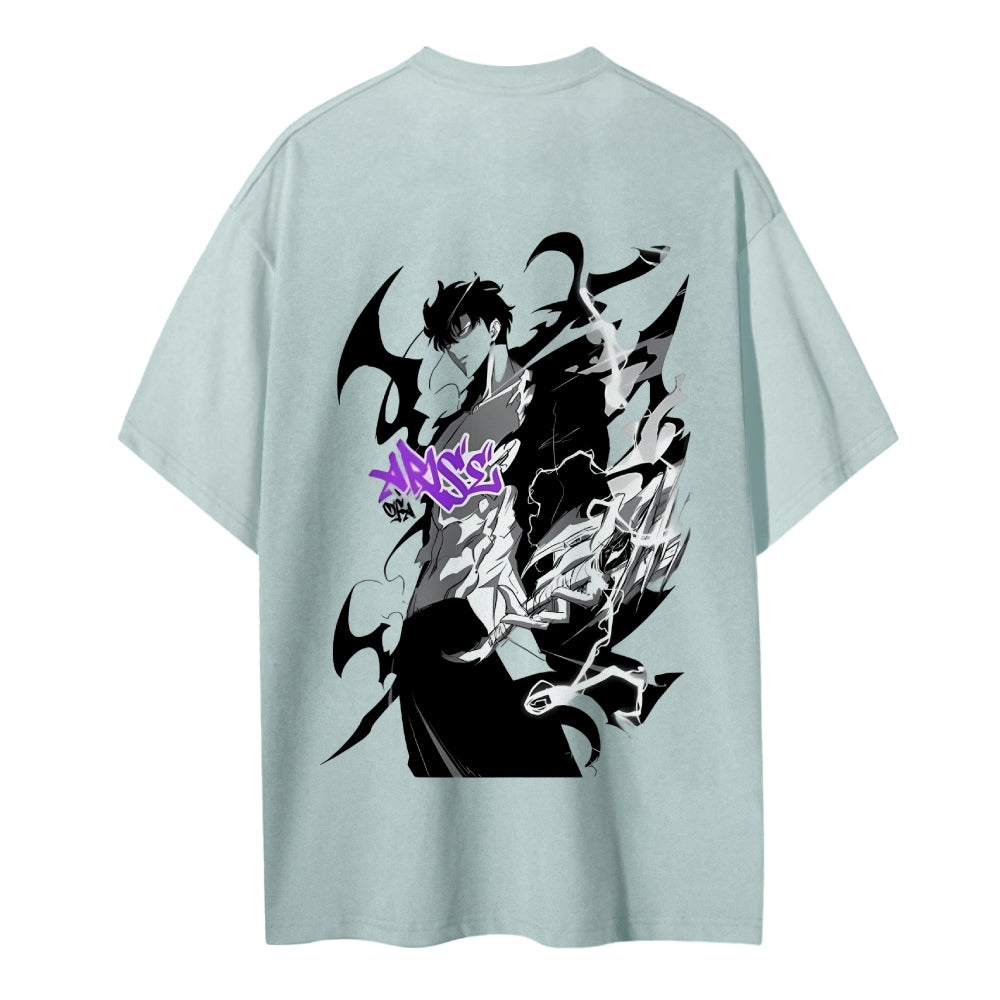 SOLOLEVELING Cotton Unisex Round Neck Anime T-Shirt