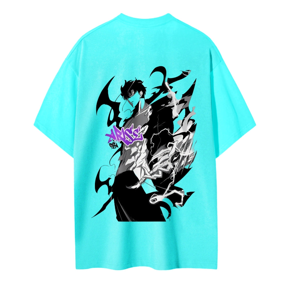 SOLOLEVELING Cotton Unisex Round Neck Anime T-Shirt