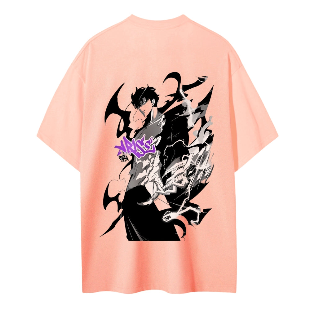 SOLOLEVELING Cotton Unisex Round Neck Anime T-Shirt