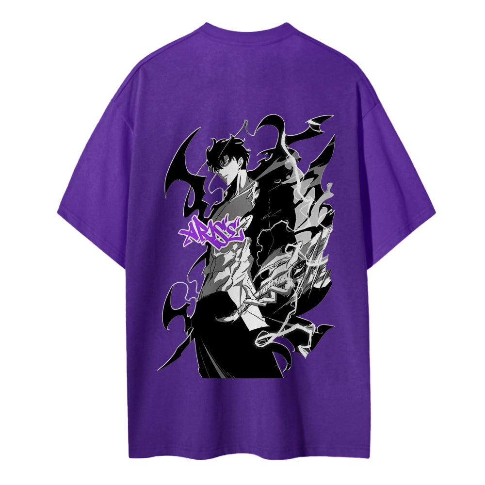 SOLOLEVELING Cotton Unisex Round Neck Anime T-Shirt