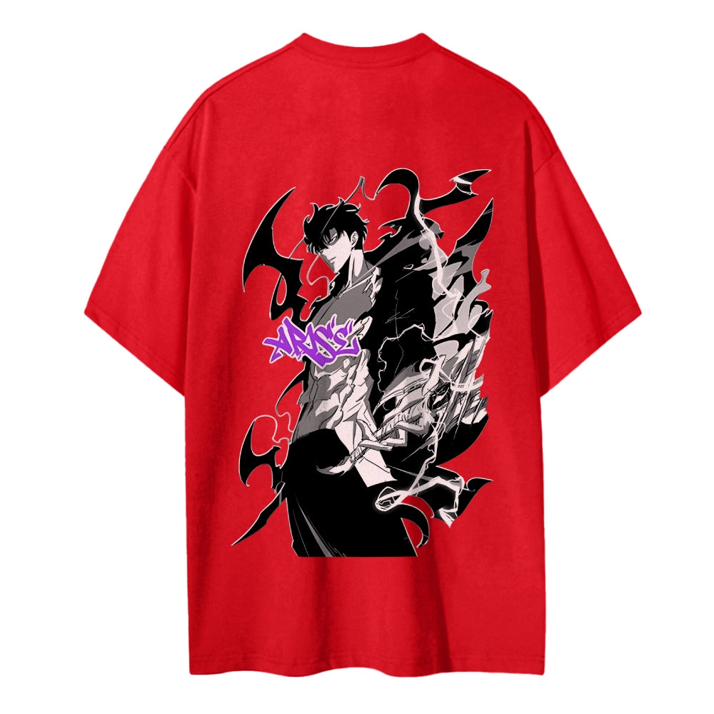 SOLOLEVELING Cotton Unisex Round Neck Anime T-Shirt