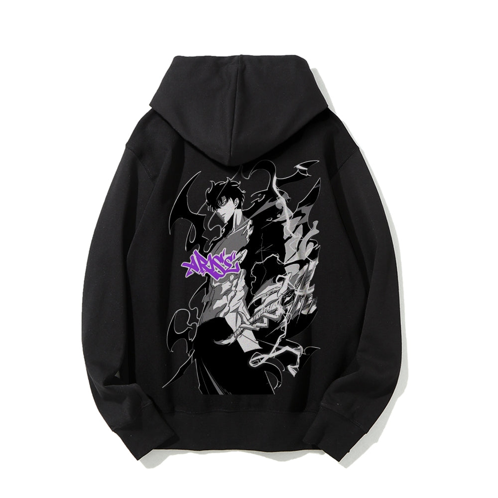 SOLOLEVELING pure cotton unisex patterned fashionable hoodie