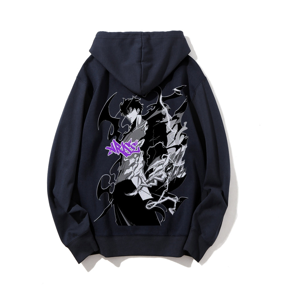 SOLOLEVELING pure cotton unisex patterned fashionable hoodie