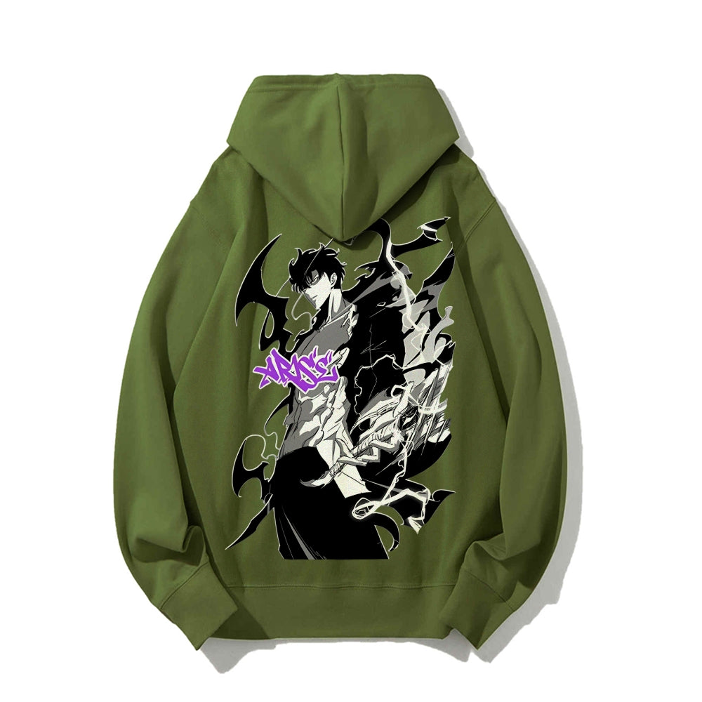 SOLOLEVELING pure cotton unisex patterned fashionable hoodie