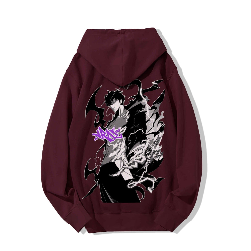 SOLOLEVELING pure cotton unisex patterned fashionable hoodie