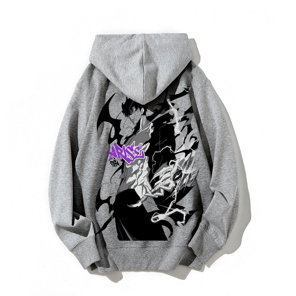 SOLOLEVELING pure cotton unisex patterned fashionable hoodie