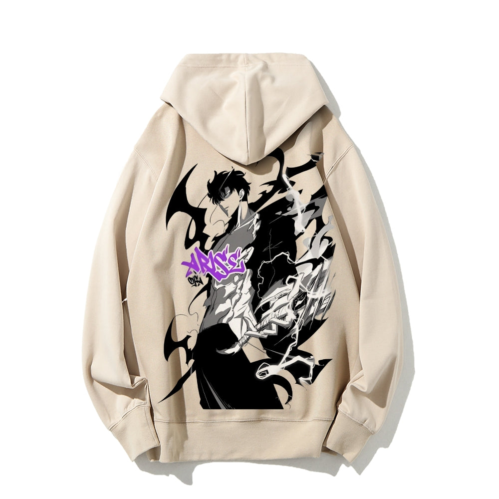 SOLOLEVELING pure cotton unisex patterned fashionable hoodie