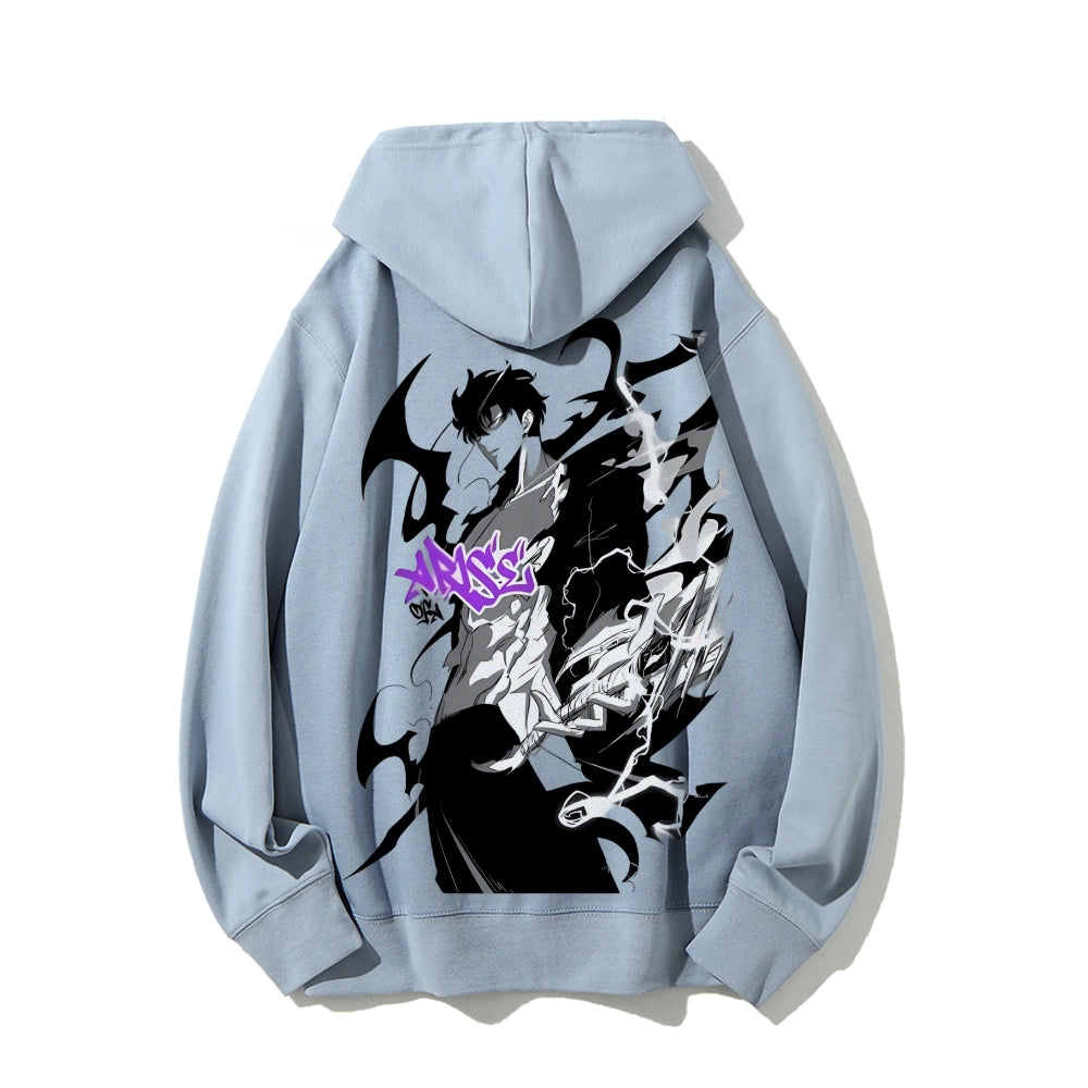 SOLOLEVELING pure cotton unisex patterned fashionable hoodie
