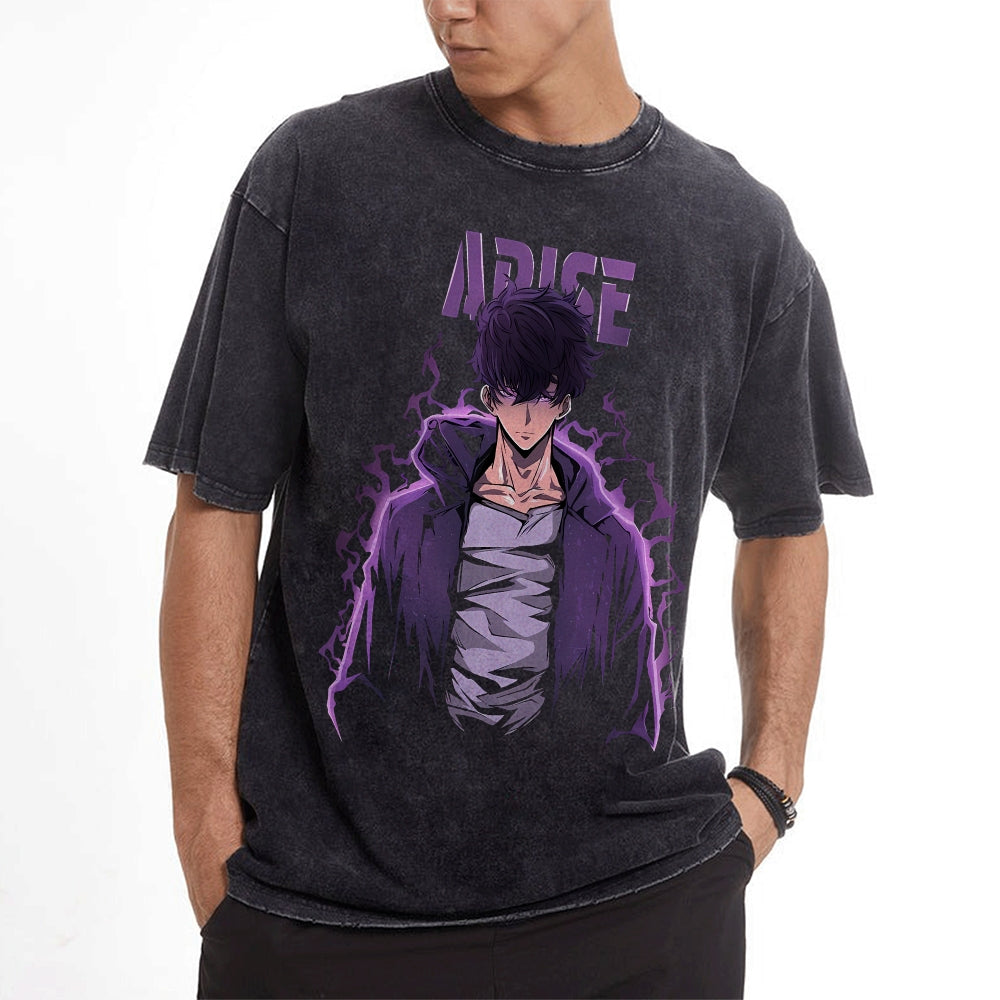 Vintage Oversized T-Shirt solo leveling