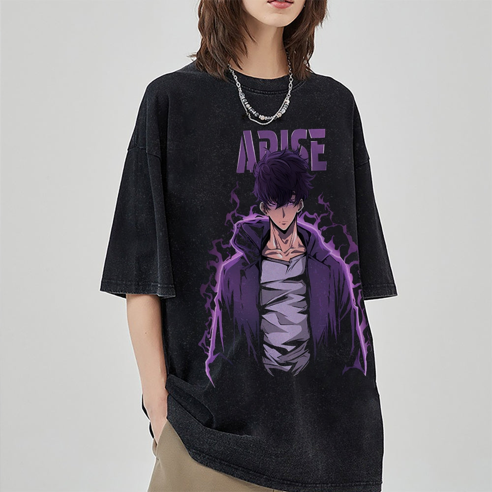 Vintage Oversized T-Shirt solo leveling
