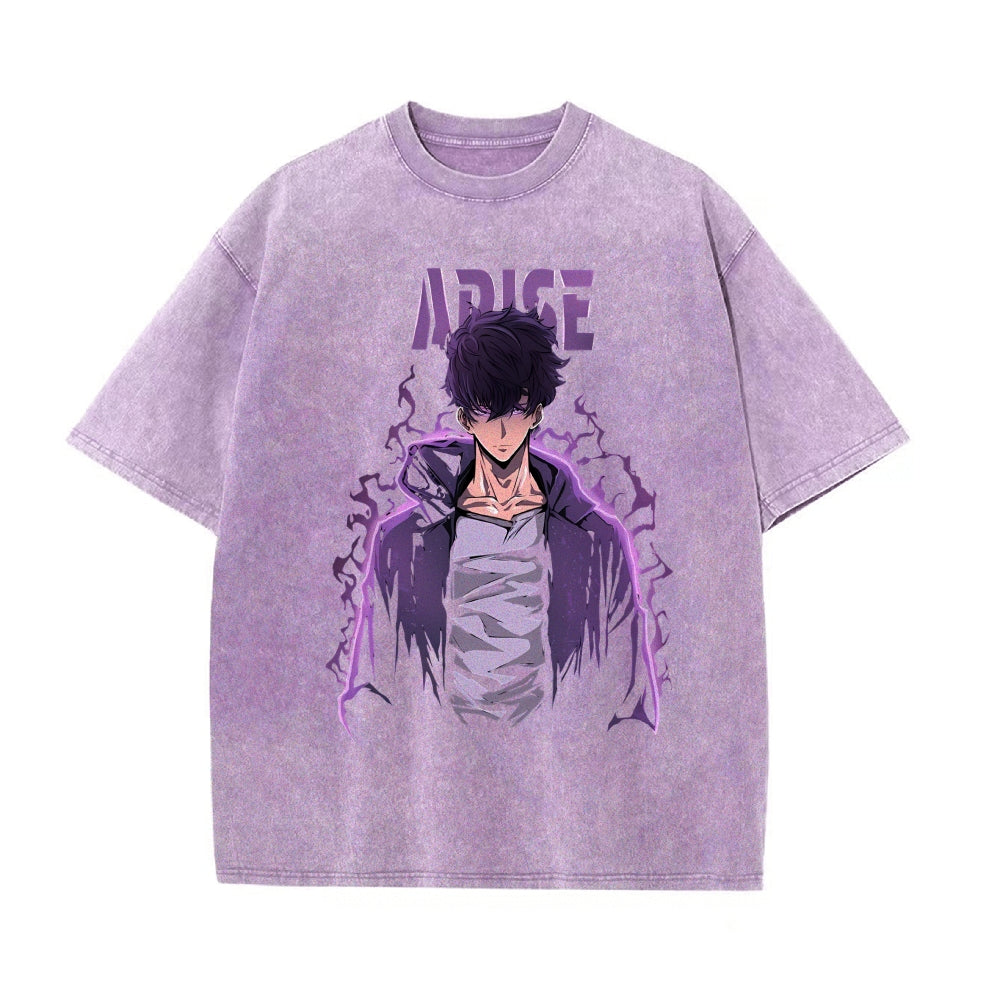 Vintage Oversized T-Shirt solo leveling