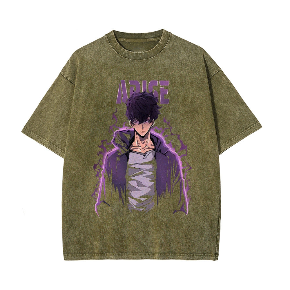 Vintage Oversized T-Shirt solo leveling