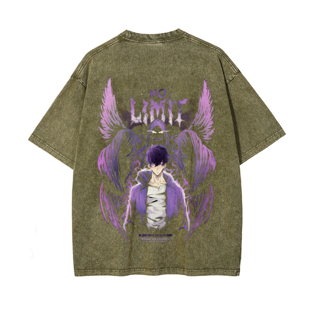 Vintage Oversized T-Shirt solo leveling