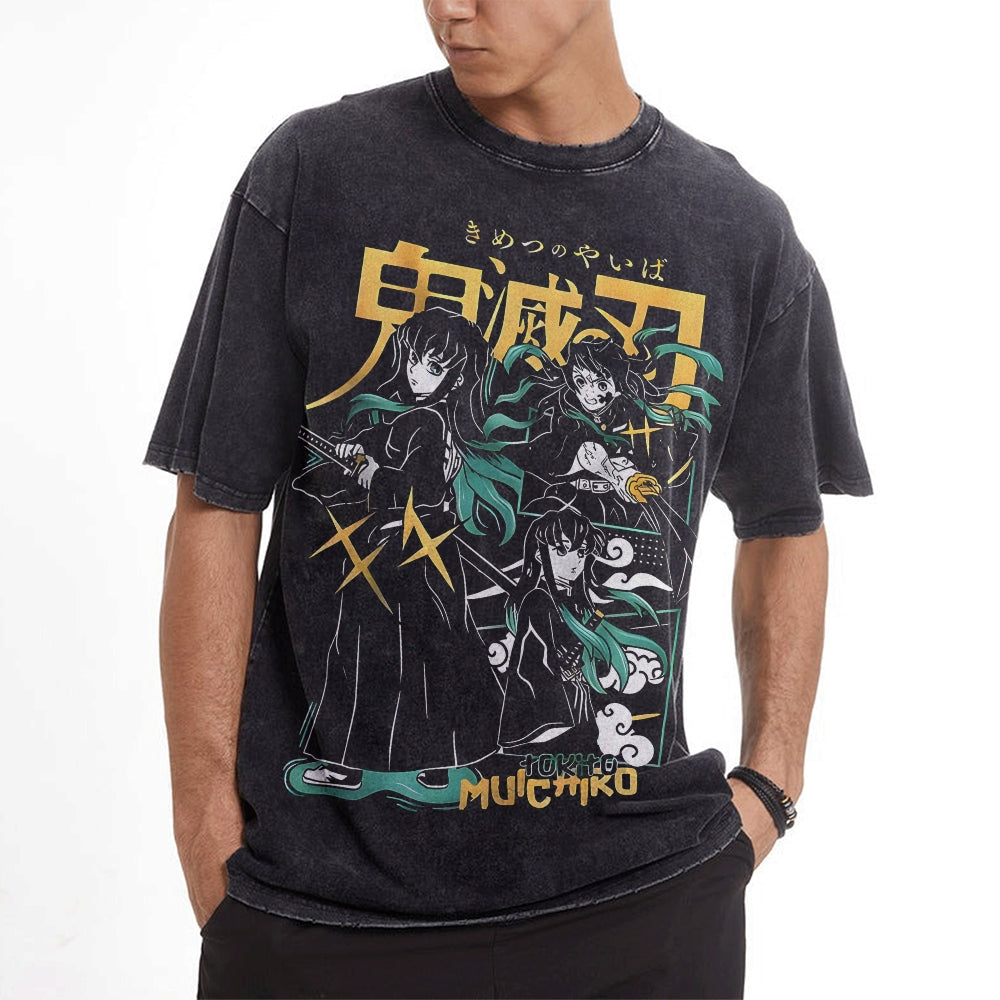 Vintage Oversized T-Shirt Demon Slayer