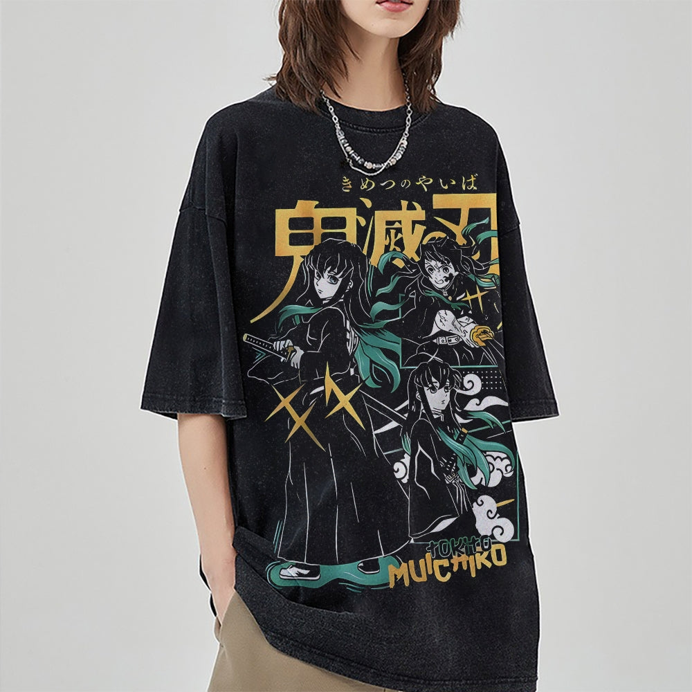 Vintage Oversized T-Shirt Demon Slayer