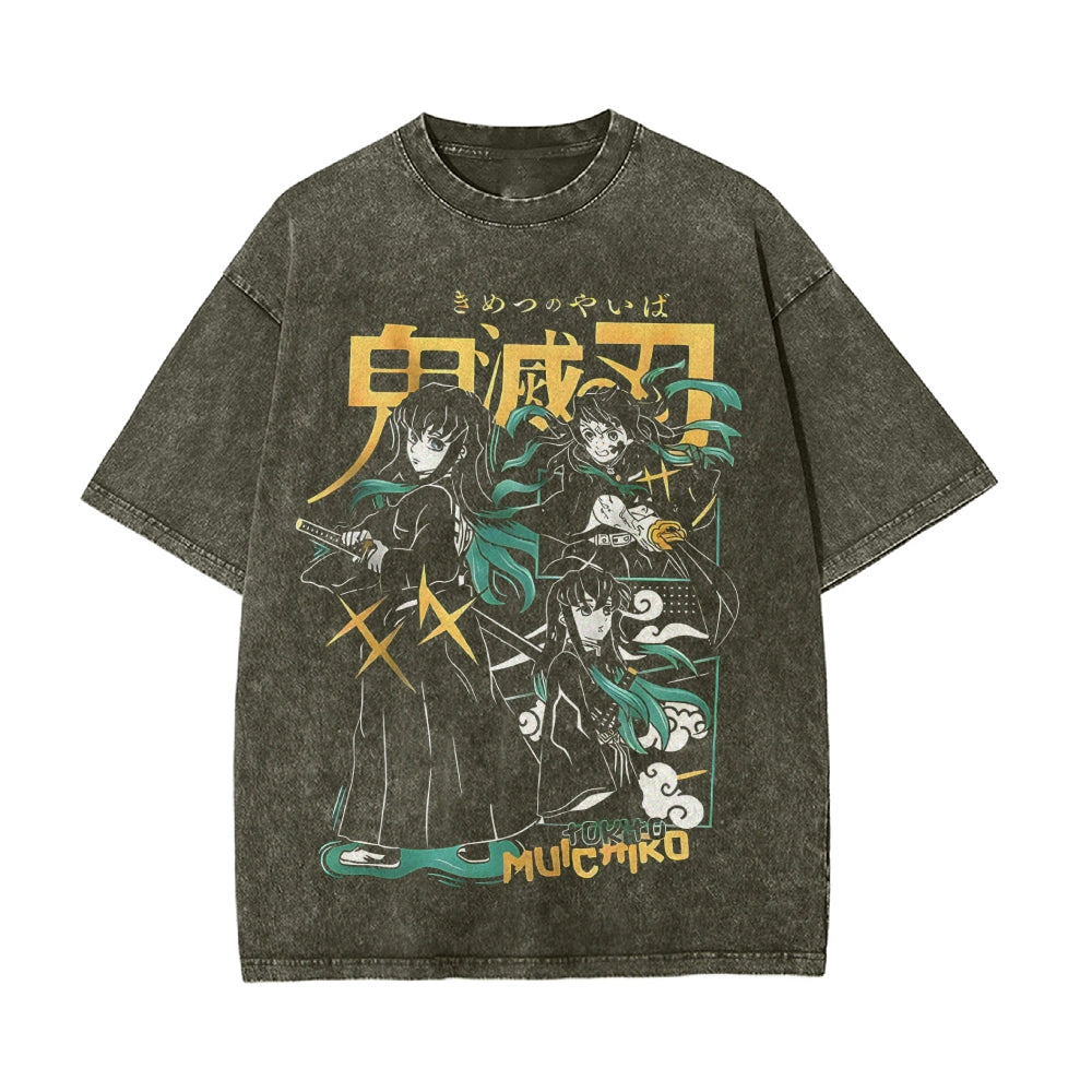 Vintage Oversized T-Shirt Demon Slayer