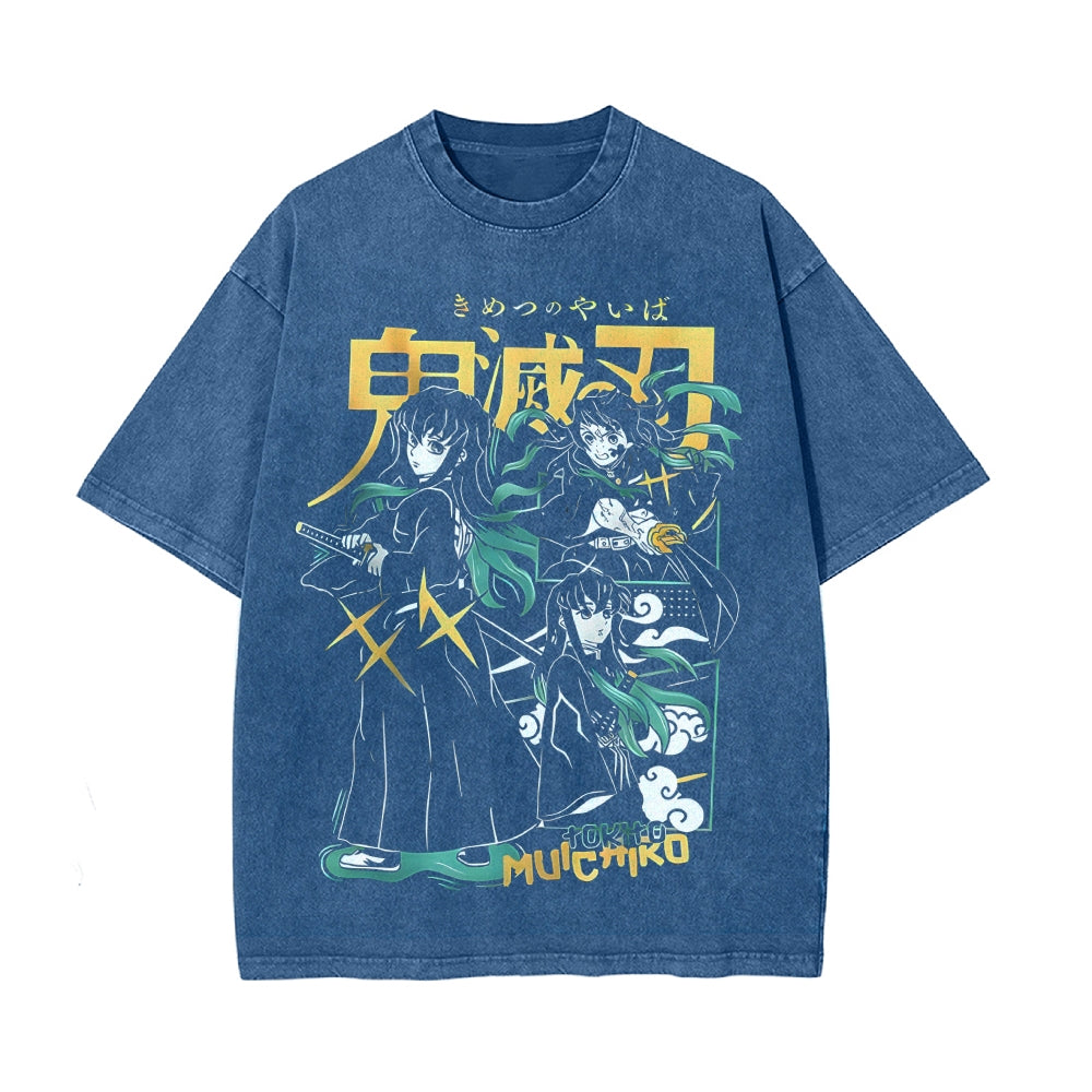Vintage Oversized T-Shirt Demon Slayer