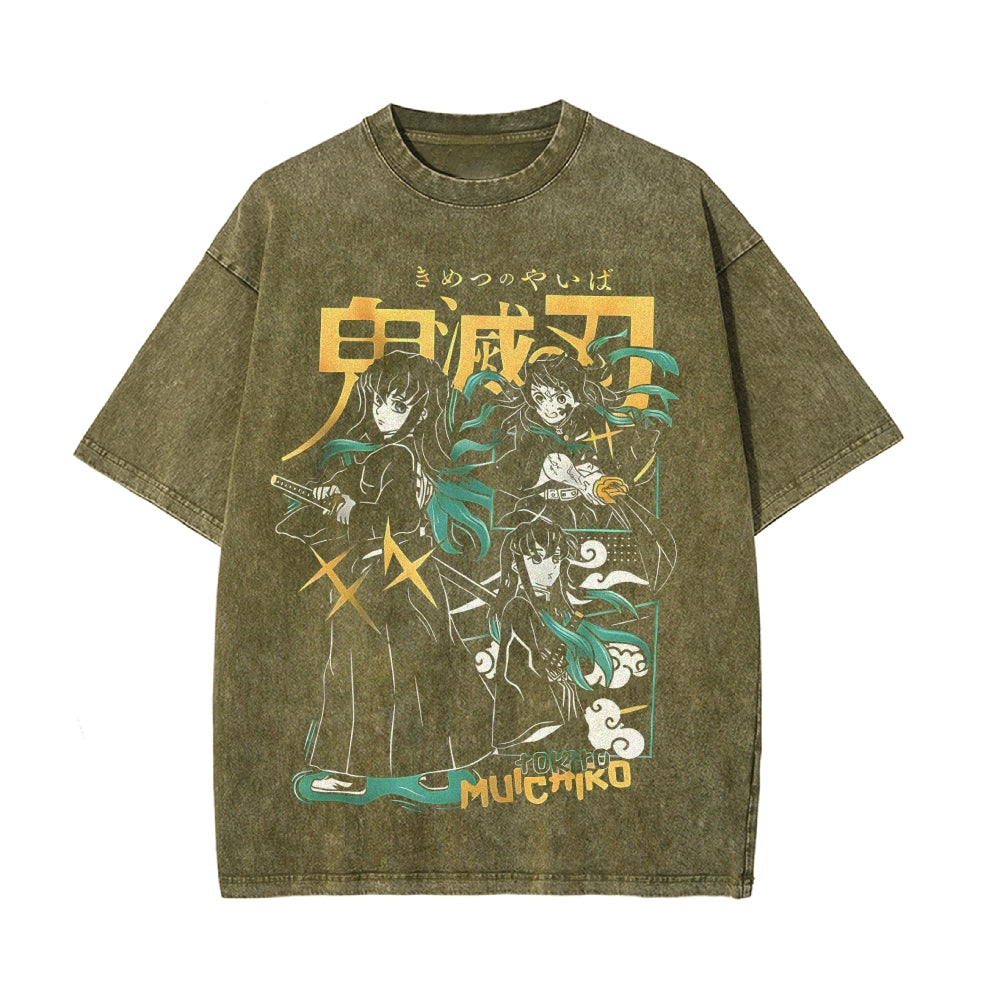 Vintage Oversized T-Shirt Demon Slayer