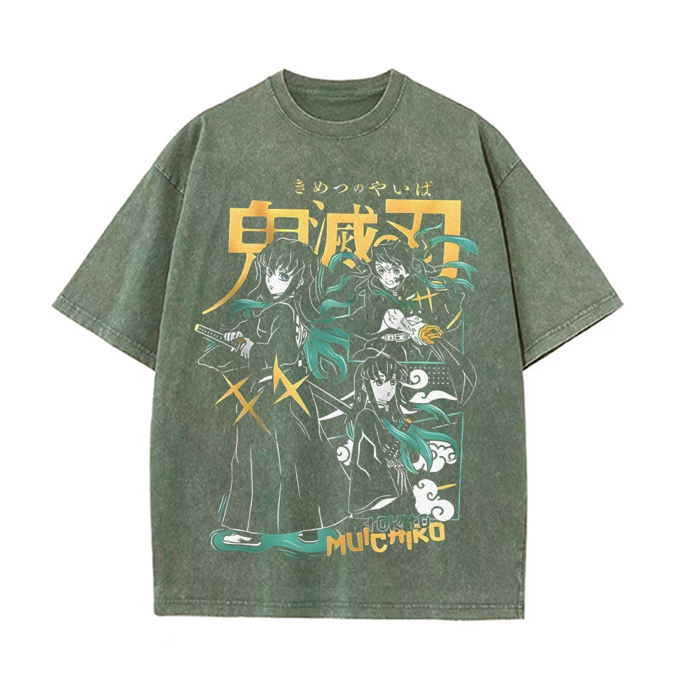 Vintage Oversized T-Shirt Demon Slayer