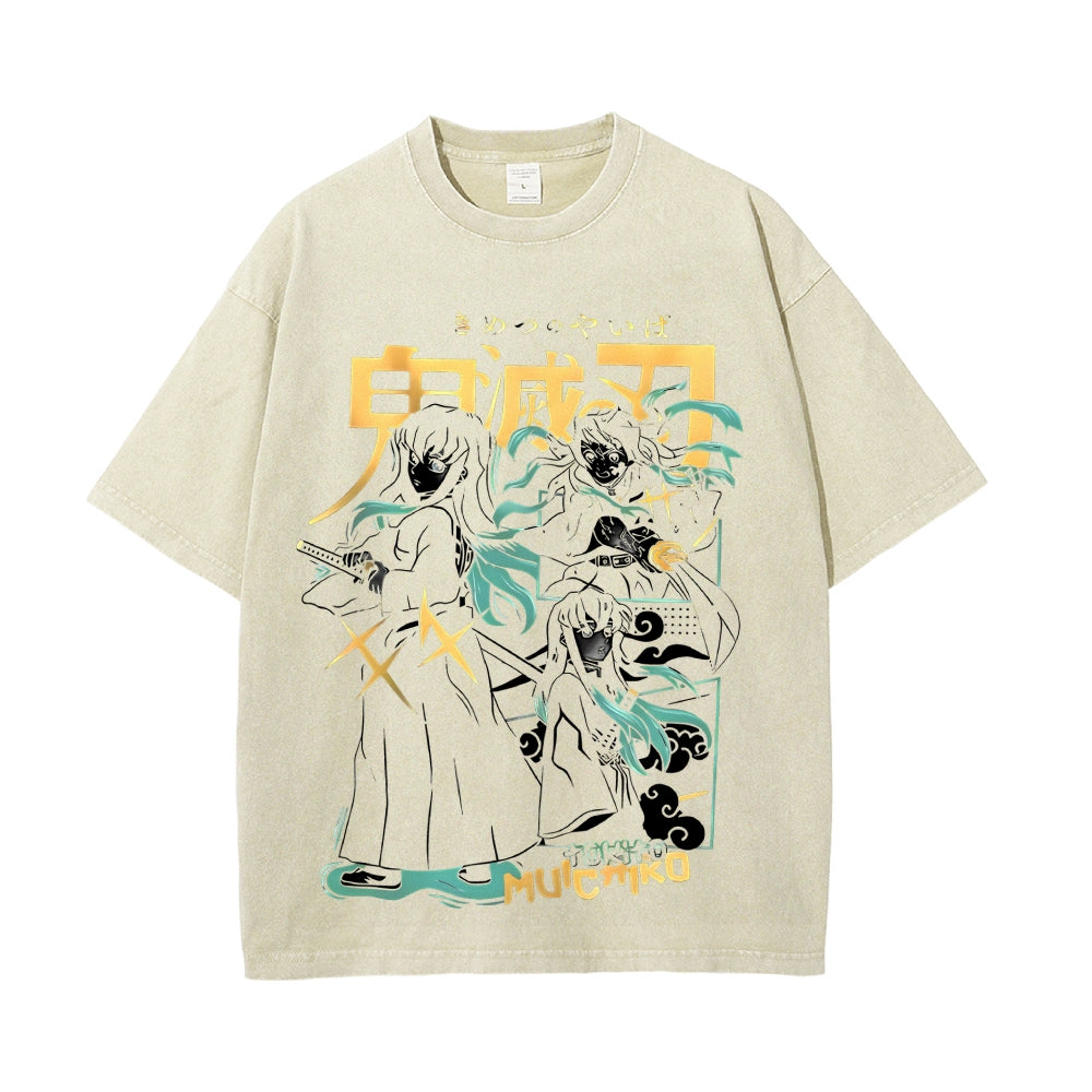 Vintage Oversized T-Shirt Demon Slayer