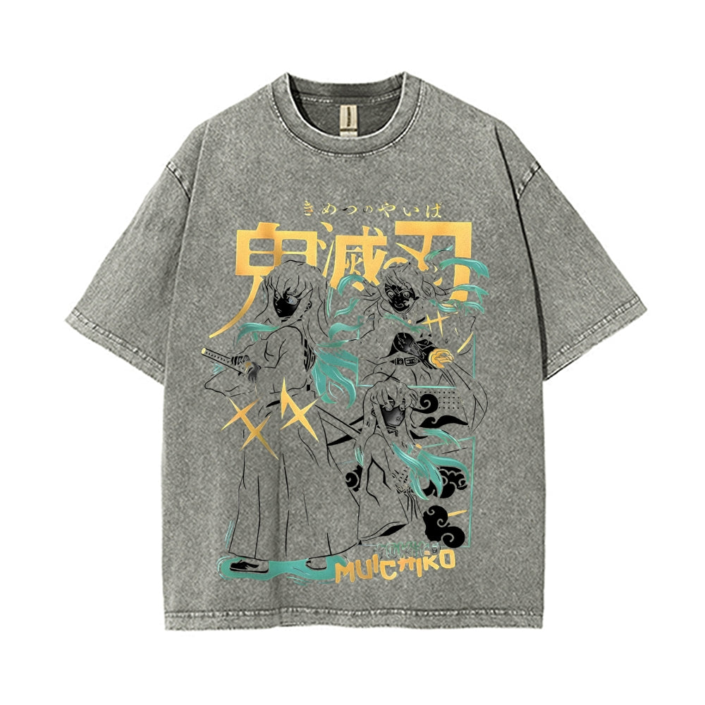 Vintage Oversized T-Shirt Demon Slayer