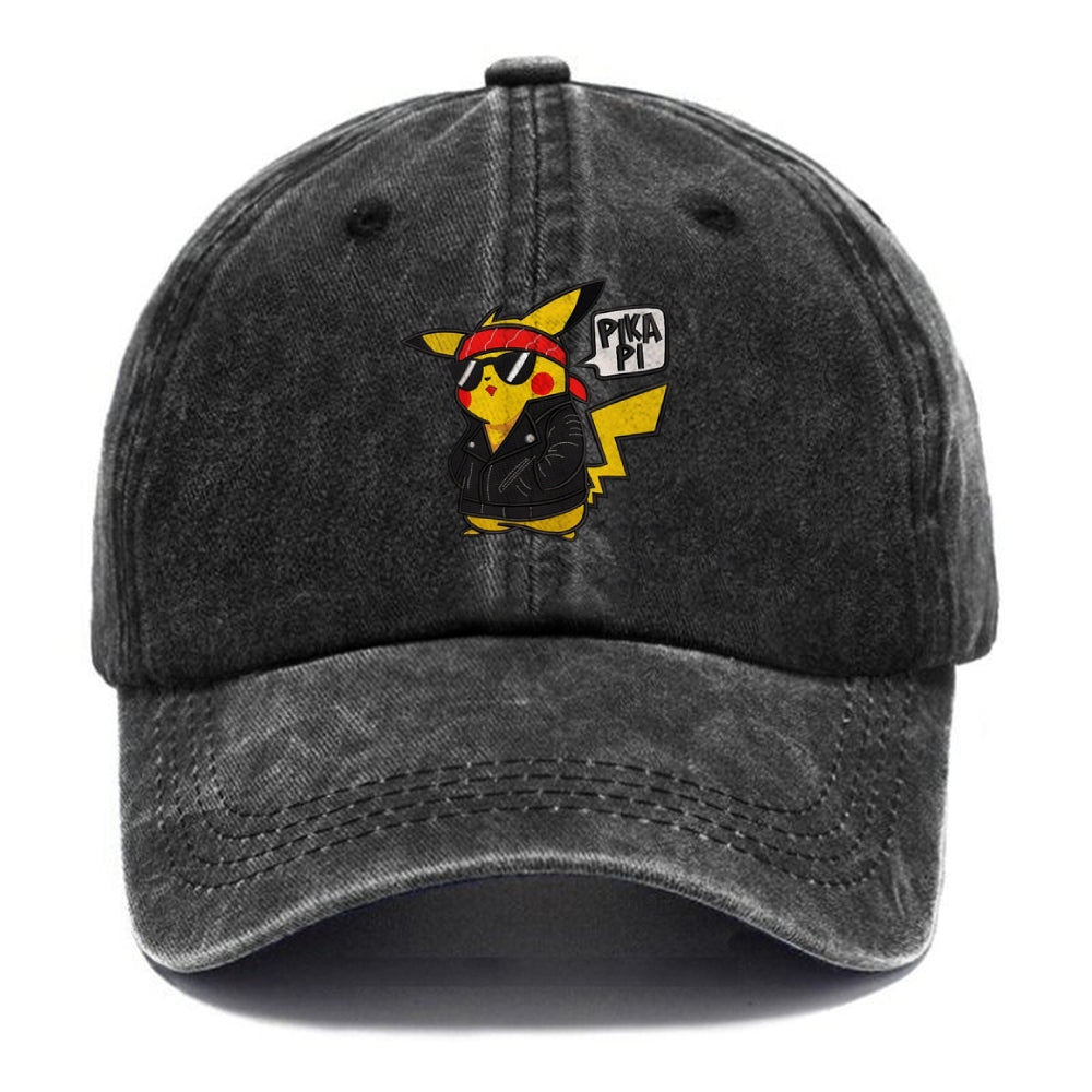 Unisex Vintage Casual Washed Embroidery Cap Pokémon