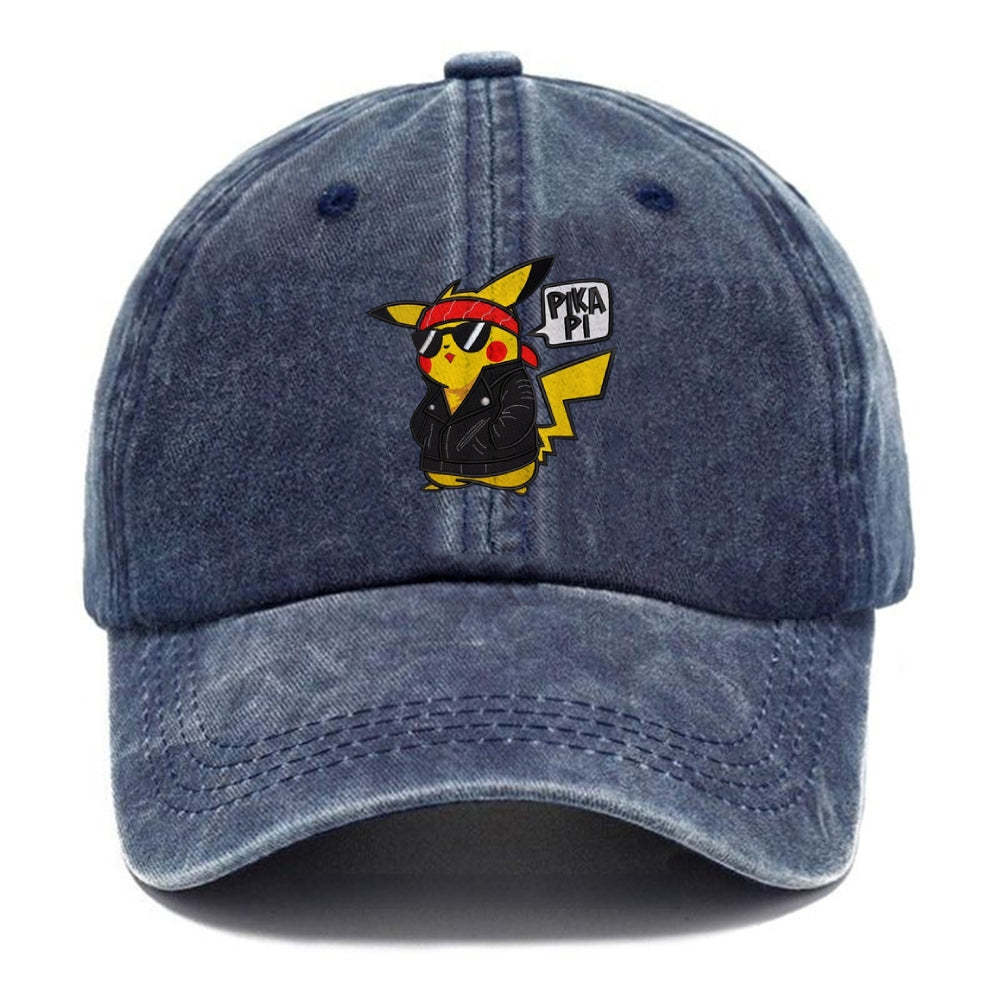 Unisex Vintage Casual Washed Embroidery Cap Pokémon