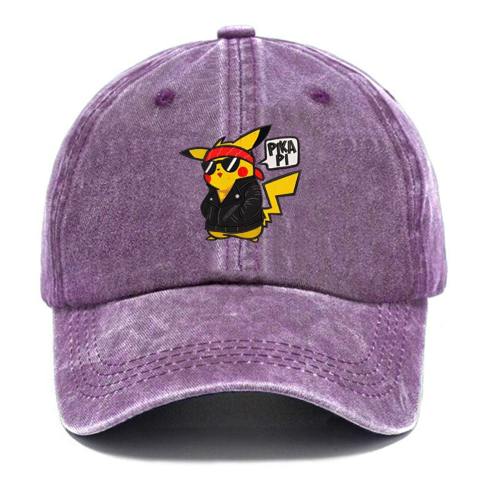 Unisex Vintage Casual Washed Embroidery Cap Pokémon