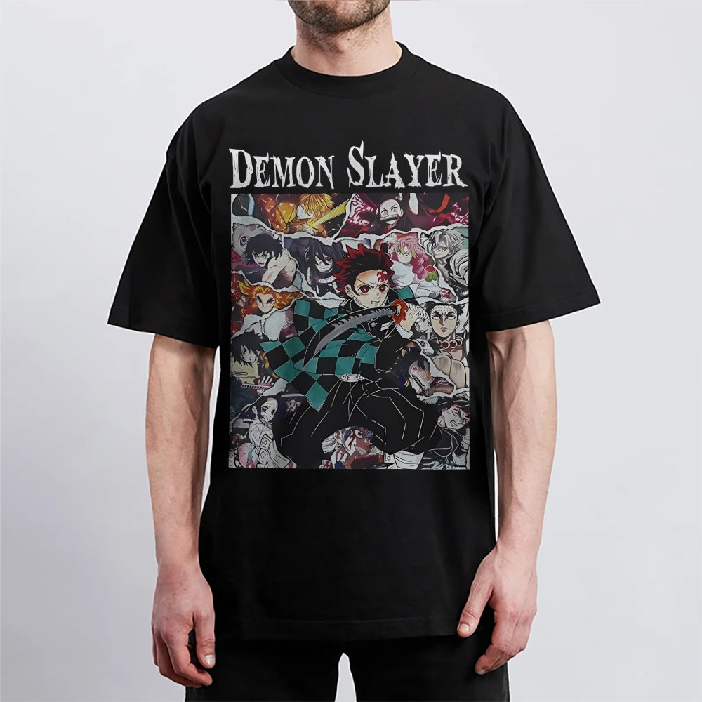 Demon Slayer Cotton Unisex Round Neck Anime T-Shirt