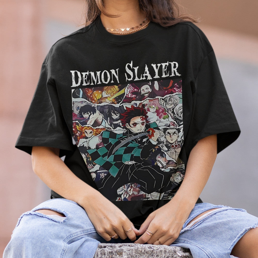 Demon Slayer Cotton Unisex Round Neck Anime T-Shirt