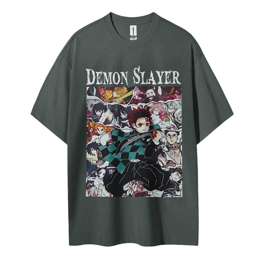 Demon Slayer Cotton Unisex Round Neck Anime T-Shirt