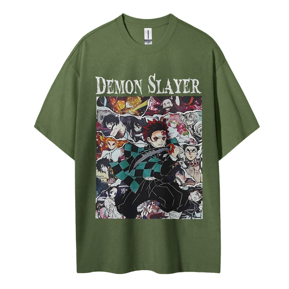 Demon Slayer Cotton Unisex Round Neck Anime T-Shirt