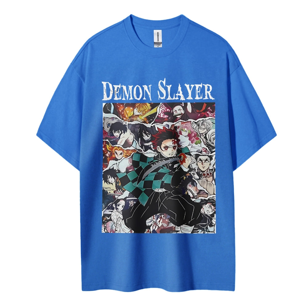 Demon Slayer Cotton Unisex Round Neck Anime T-Shirt