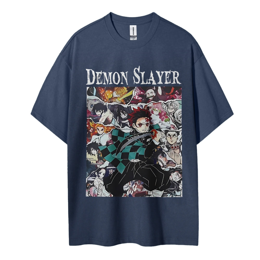 Demon Slayer Cotton Unisex Round Neck Anime T-Shirt